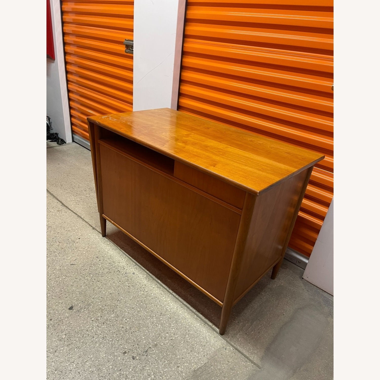 Authentic Mid-Century Modern Drop Leaf Desk - image-3