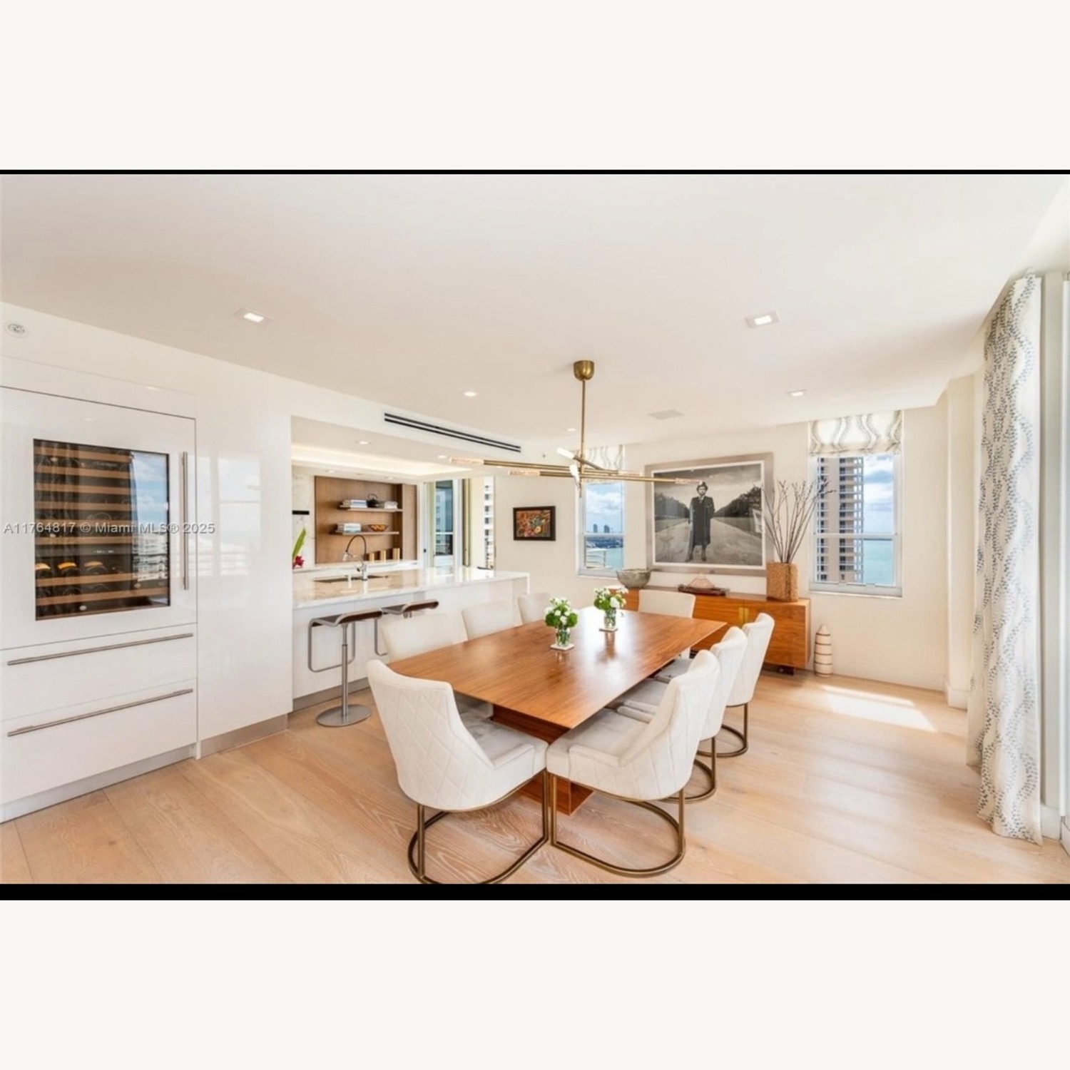 Dining Table W 8 Chairs; Dark Walnut - image-1