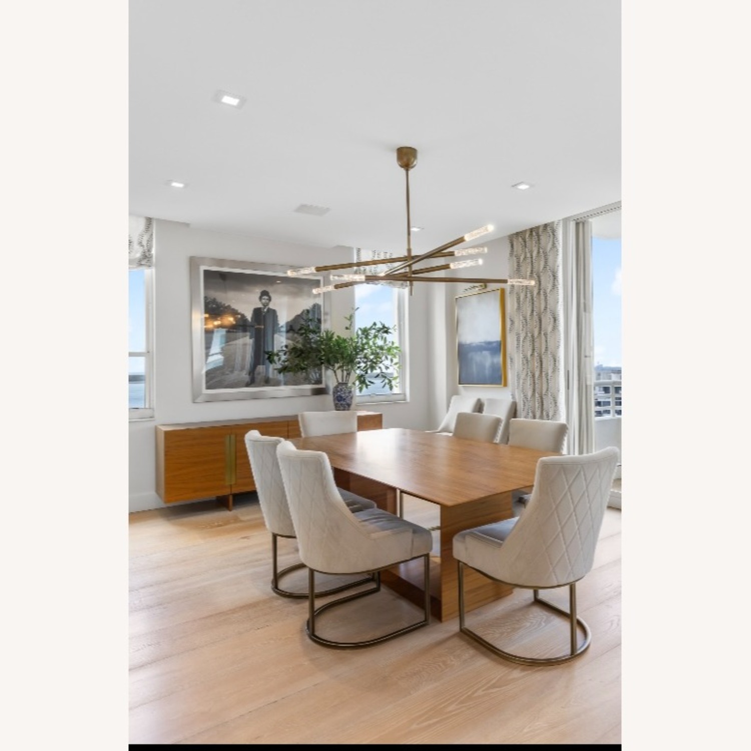 Dining Table W 8 Chairs; Dark Walnut - image-7