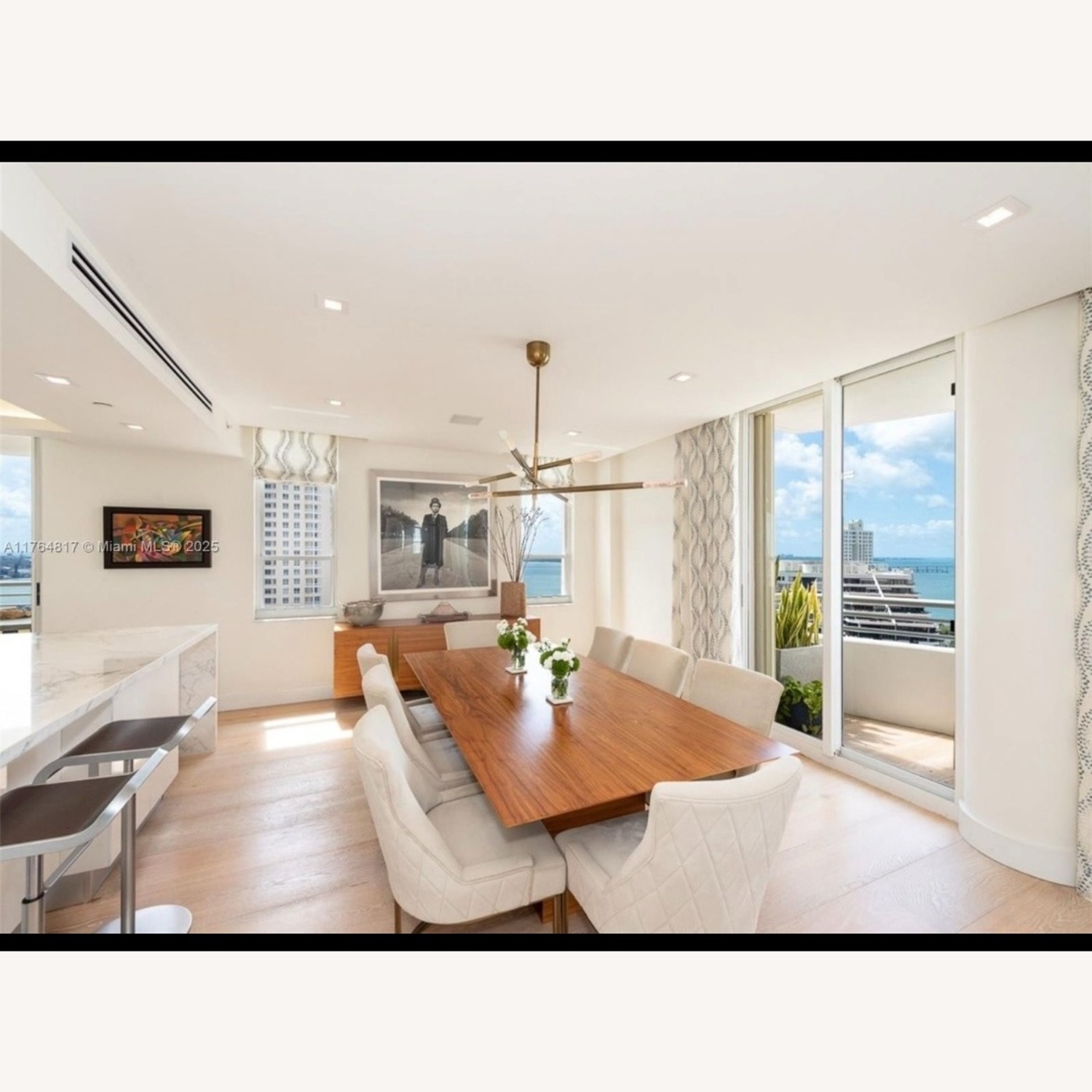 Dining Table W 8 Chairs; Dark Walnut - image-2