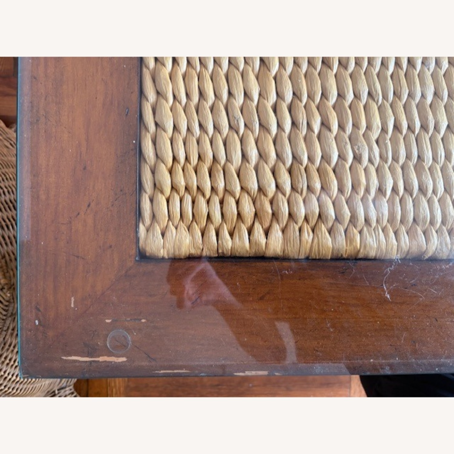 Ralph Lauren Seagrass Wicker Wood Coffee Table - image-3