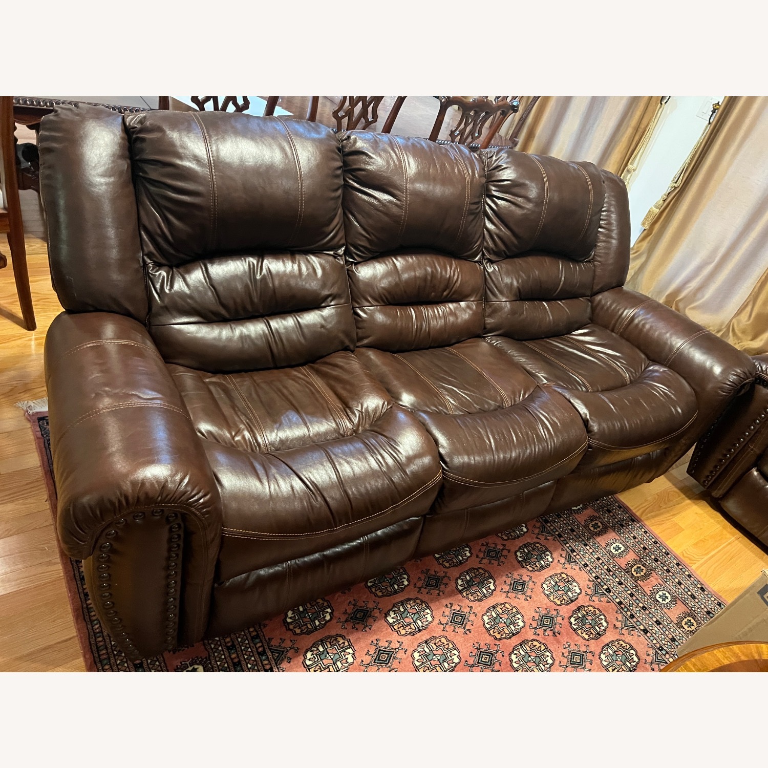 Cole Leather Sofa with 3 Sections - image-1