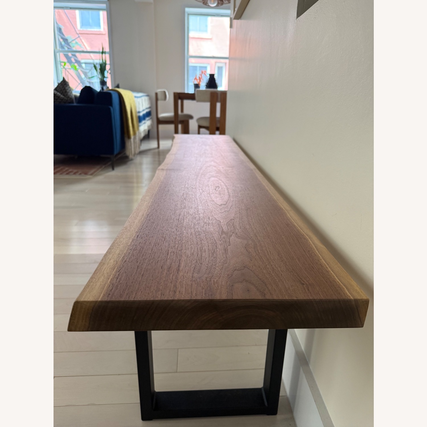 Custom Artisan Born Live Edge Walnut Bench - image-4