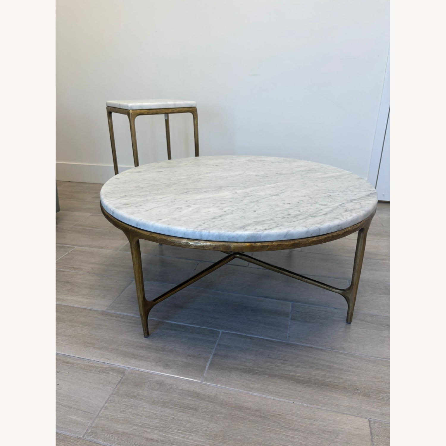 RH Thaddeus Marble Round Coffee Table - image-3