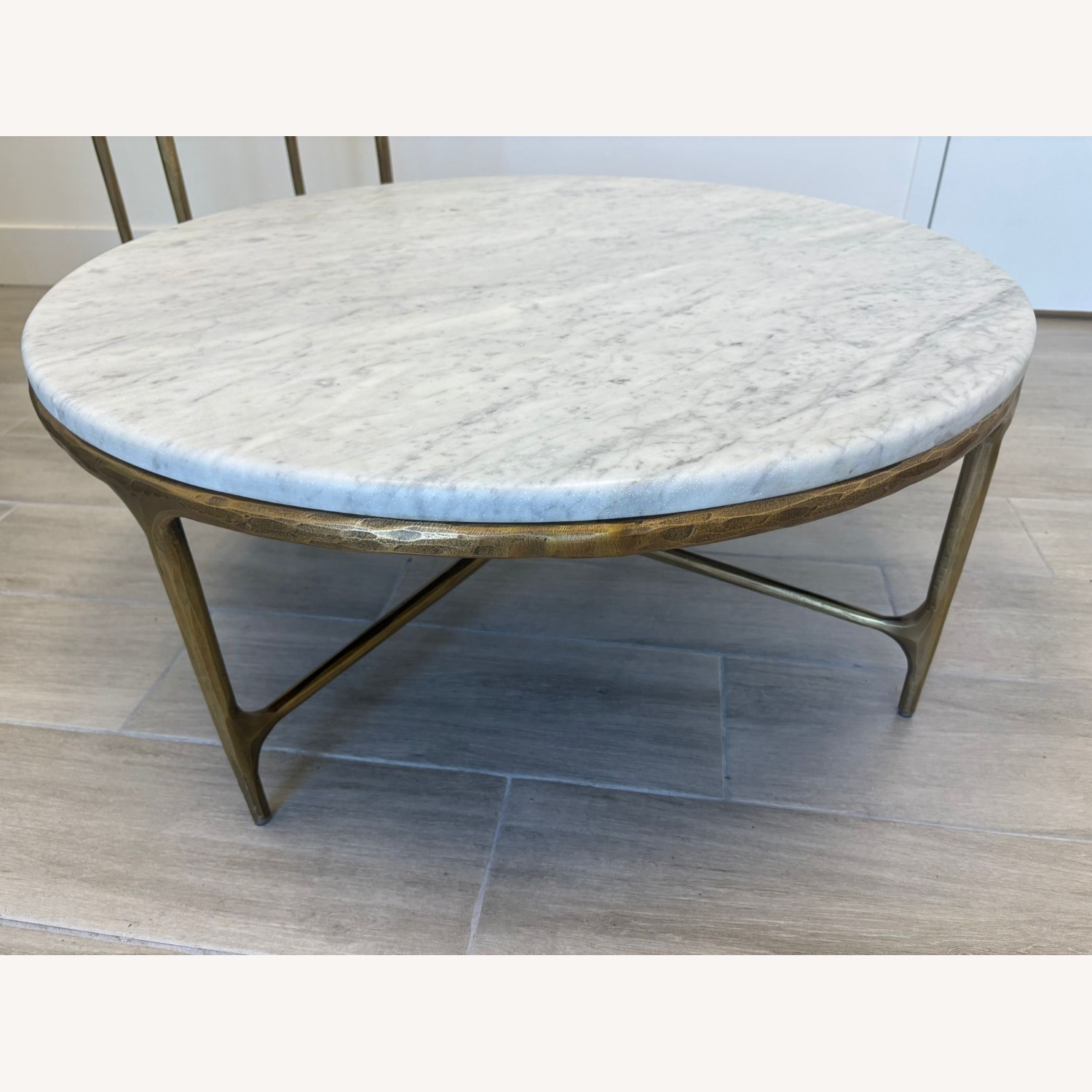 RH Thaddeus Marble Round Coffee Table - image-4