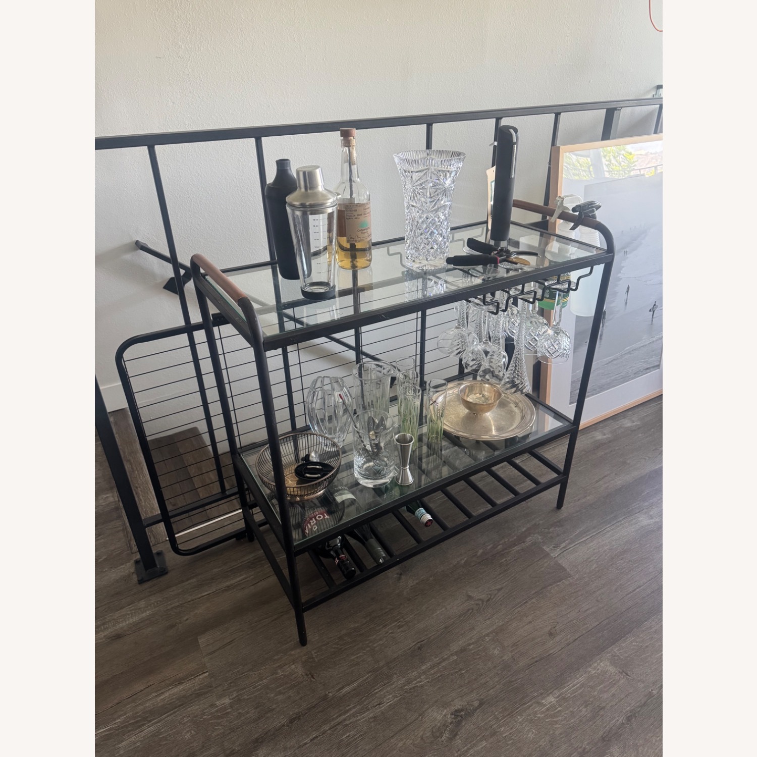 Pottery Barn Hugo Metal Bar Console - image-1
