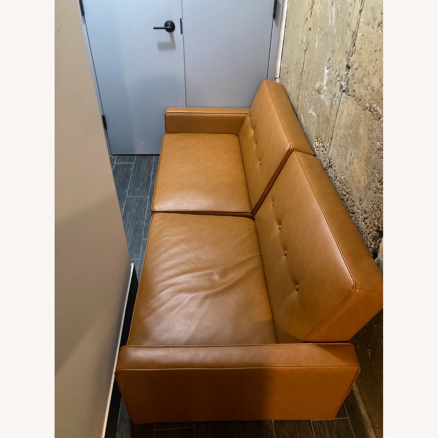 Mid-century Modern Dark Orange Sofa - image-2
