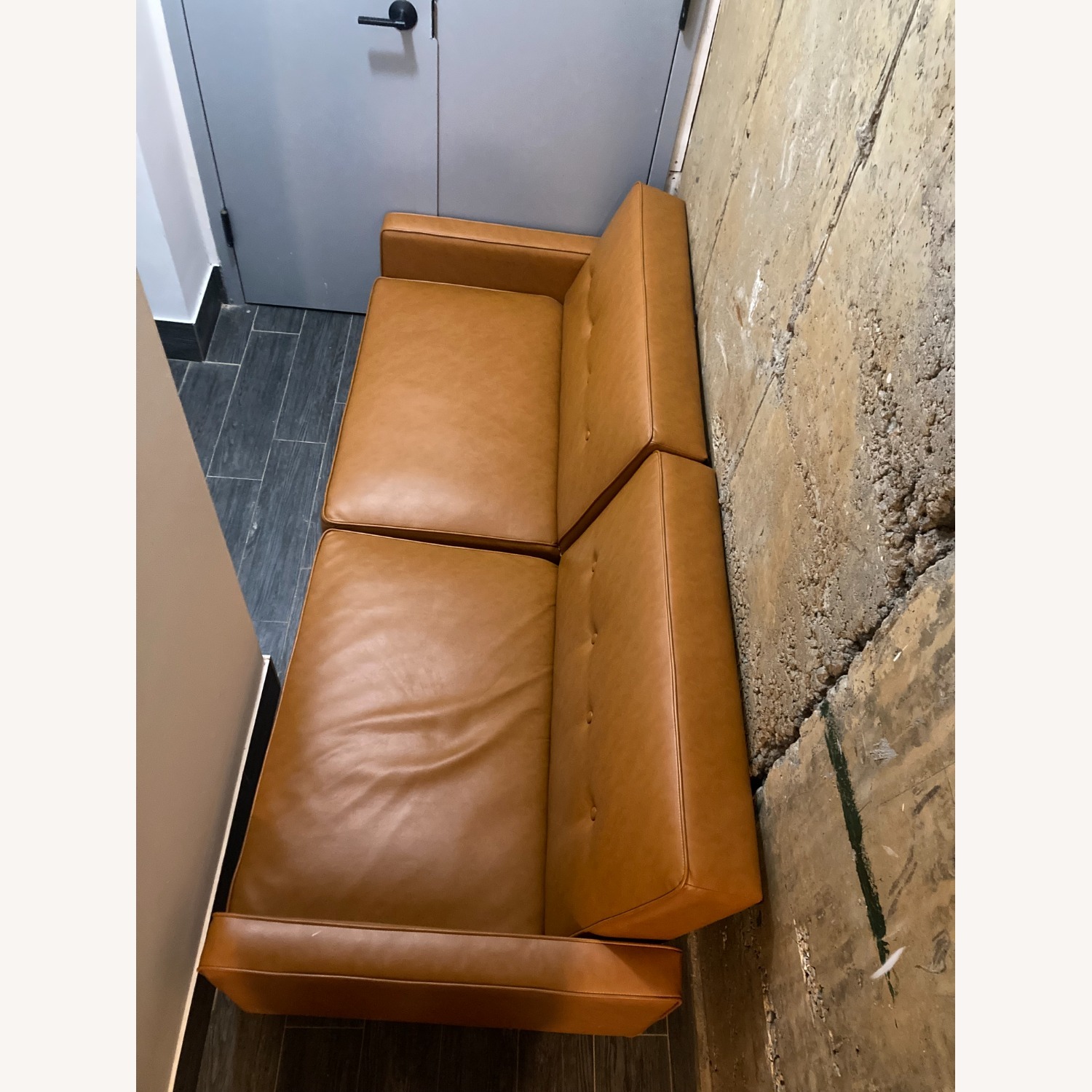 Mid-century Modern Dark Orange Sofa - image-3