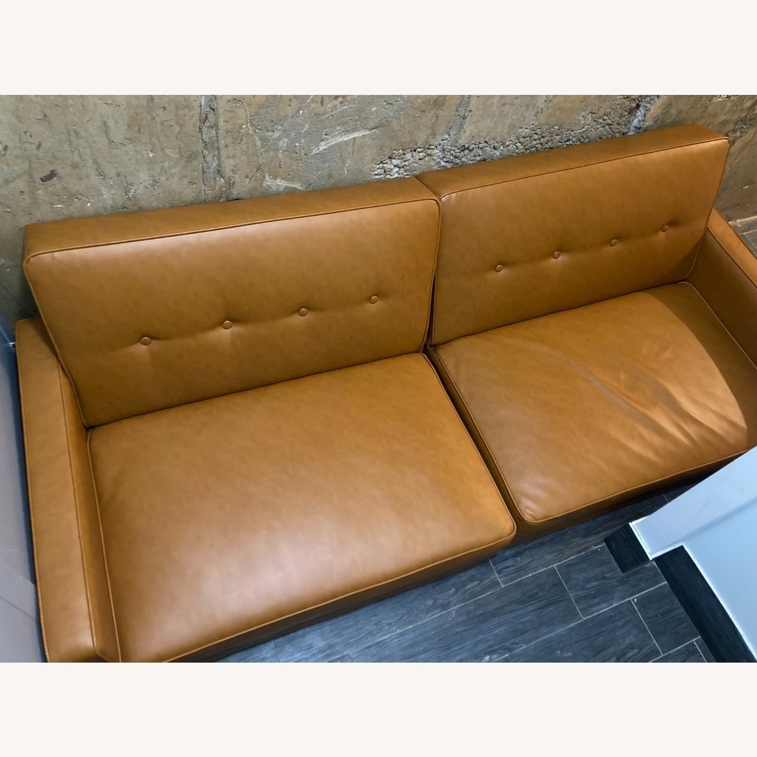 Mid-century Modern Dark Orange Sofa - image-1