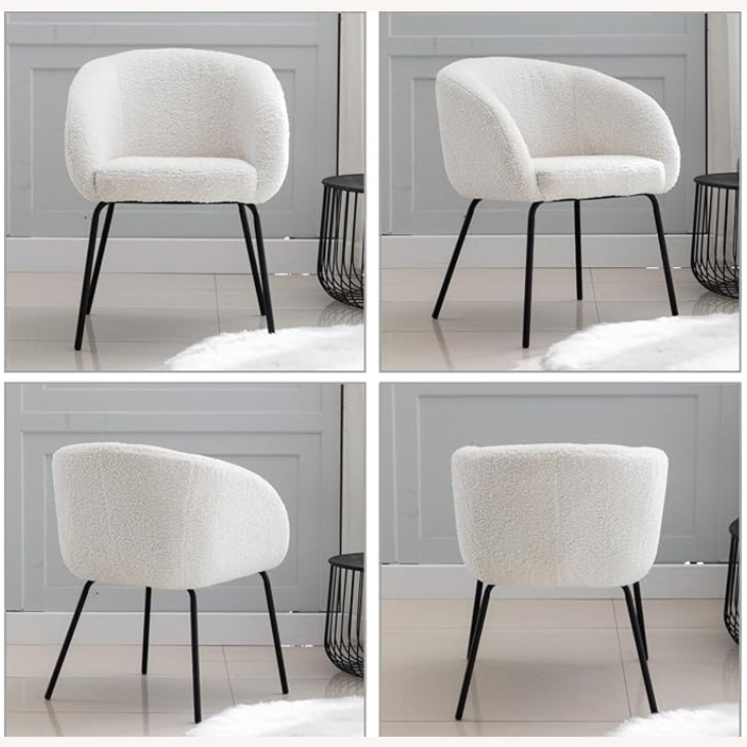 HEAH-YO Upholstered Faux Fur Dining Chair - image-2