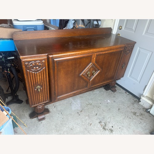 Used Jacobean Revival Wooden Sideboard/Credenza  for sale on AptDeco