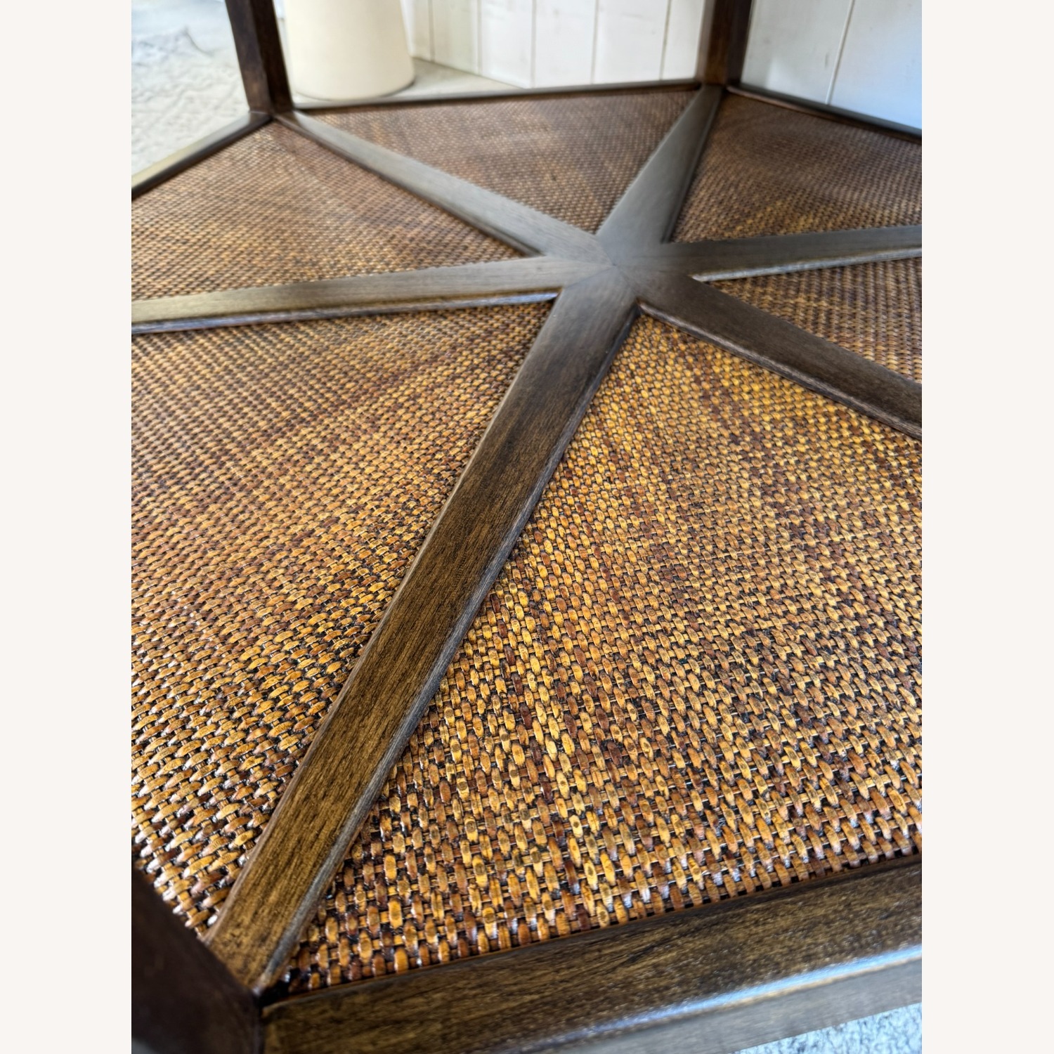 Warsaw Solid Oak Coffee Table with Travertine Top - image-5