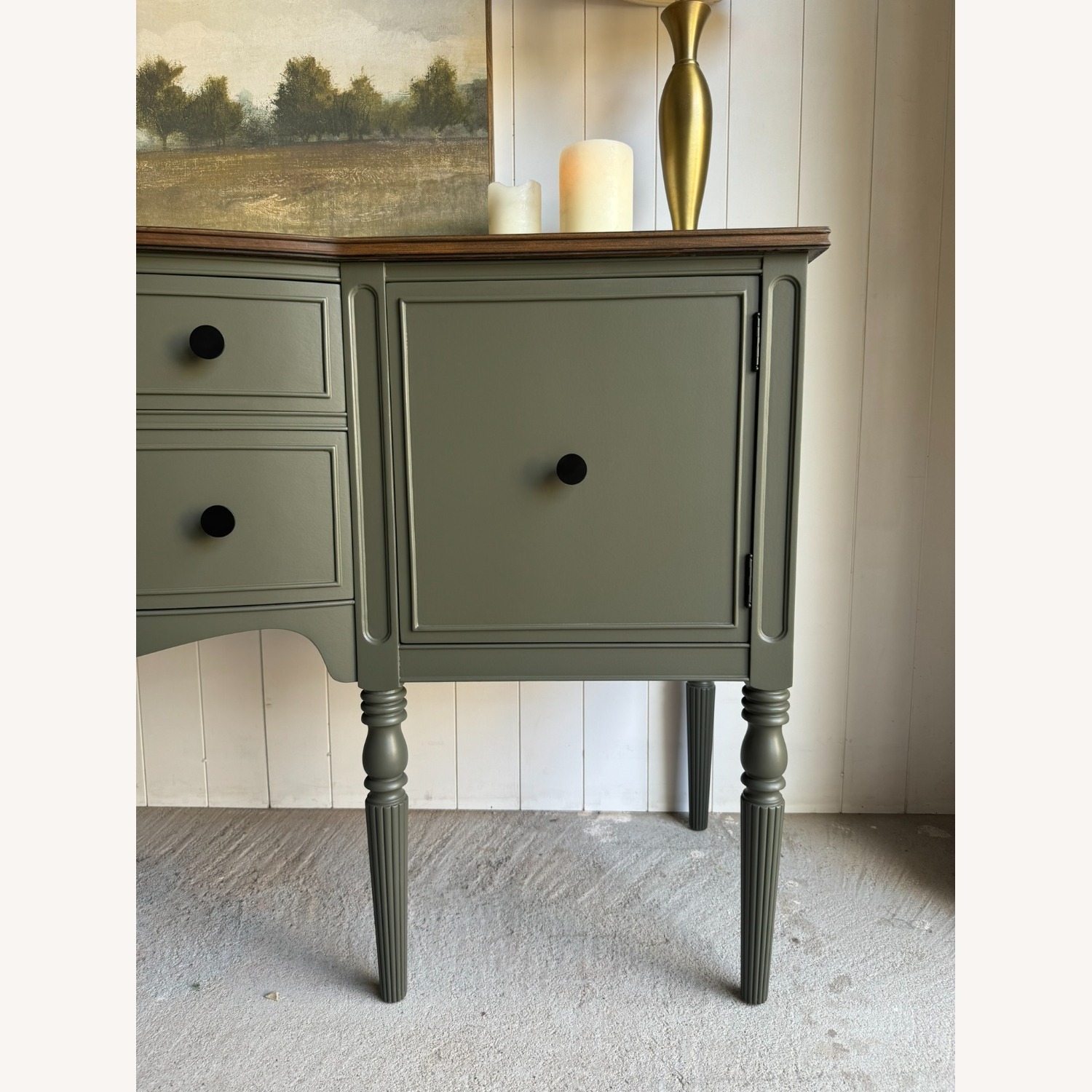 Vintage Hepplewhite Solid Mahogany Buffet - image-3