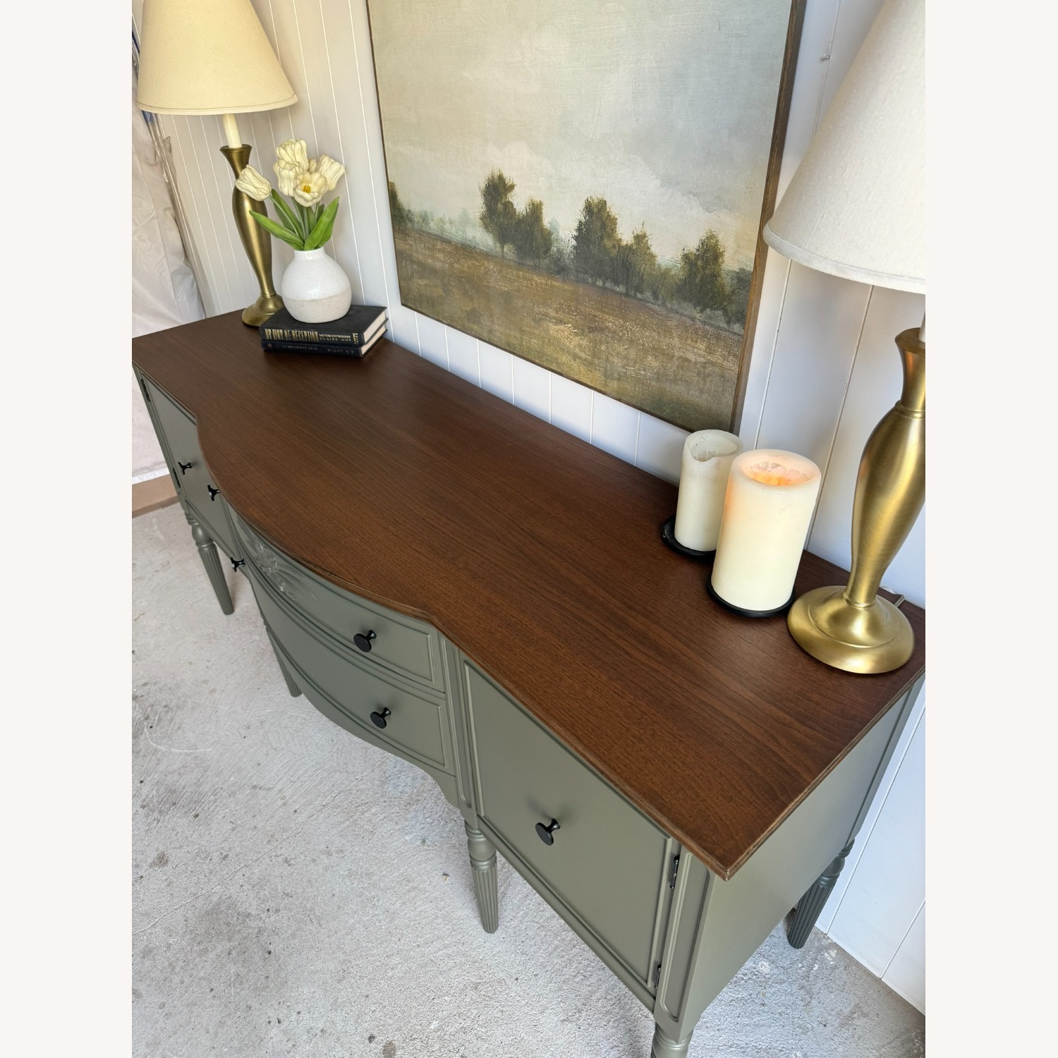 Vintage Hepplewhite Solid Mahogany Buffet - image-2