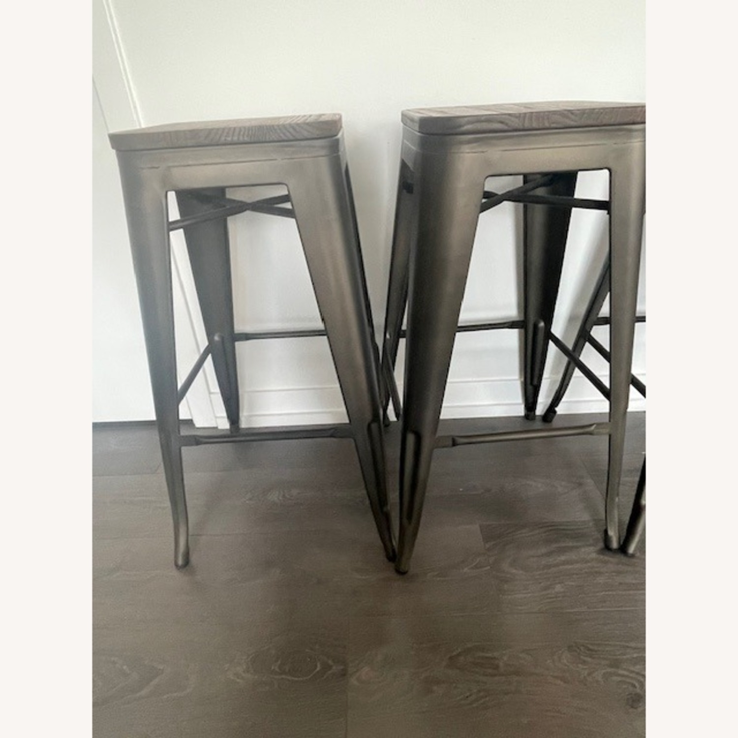 4 Metal/Wood Barstools - image-2