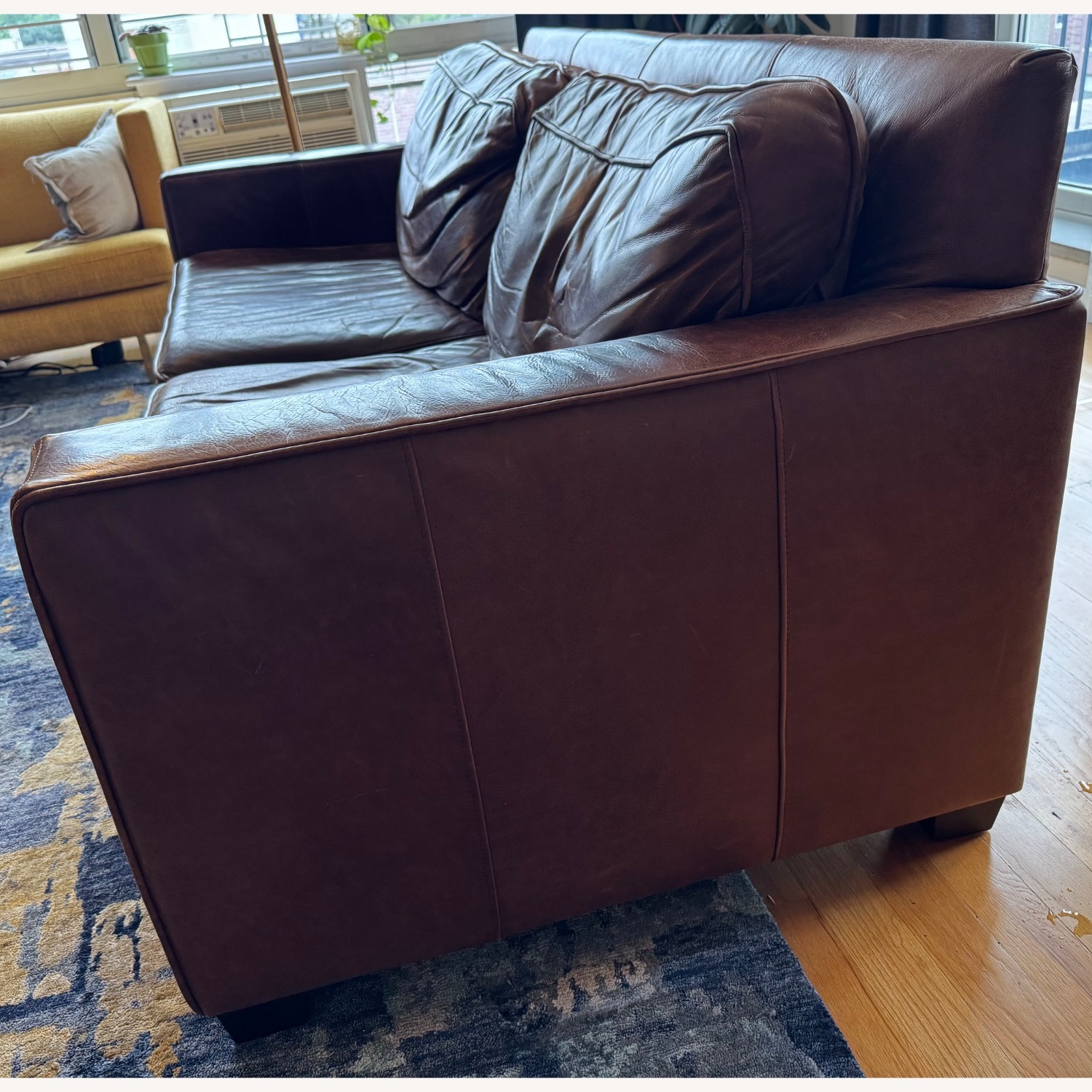 West Elm Leather Sofa - image-3