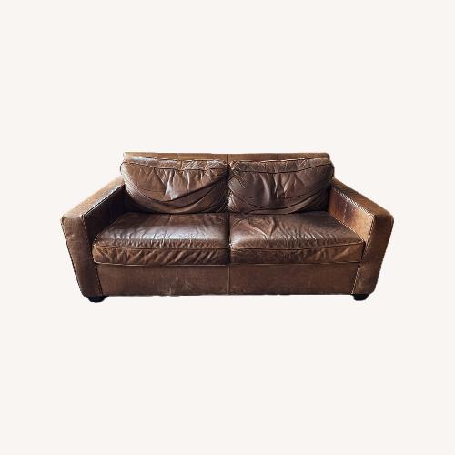 Used West Elm Leather Sofa for sale on AptDeco