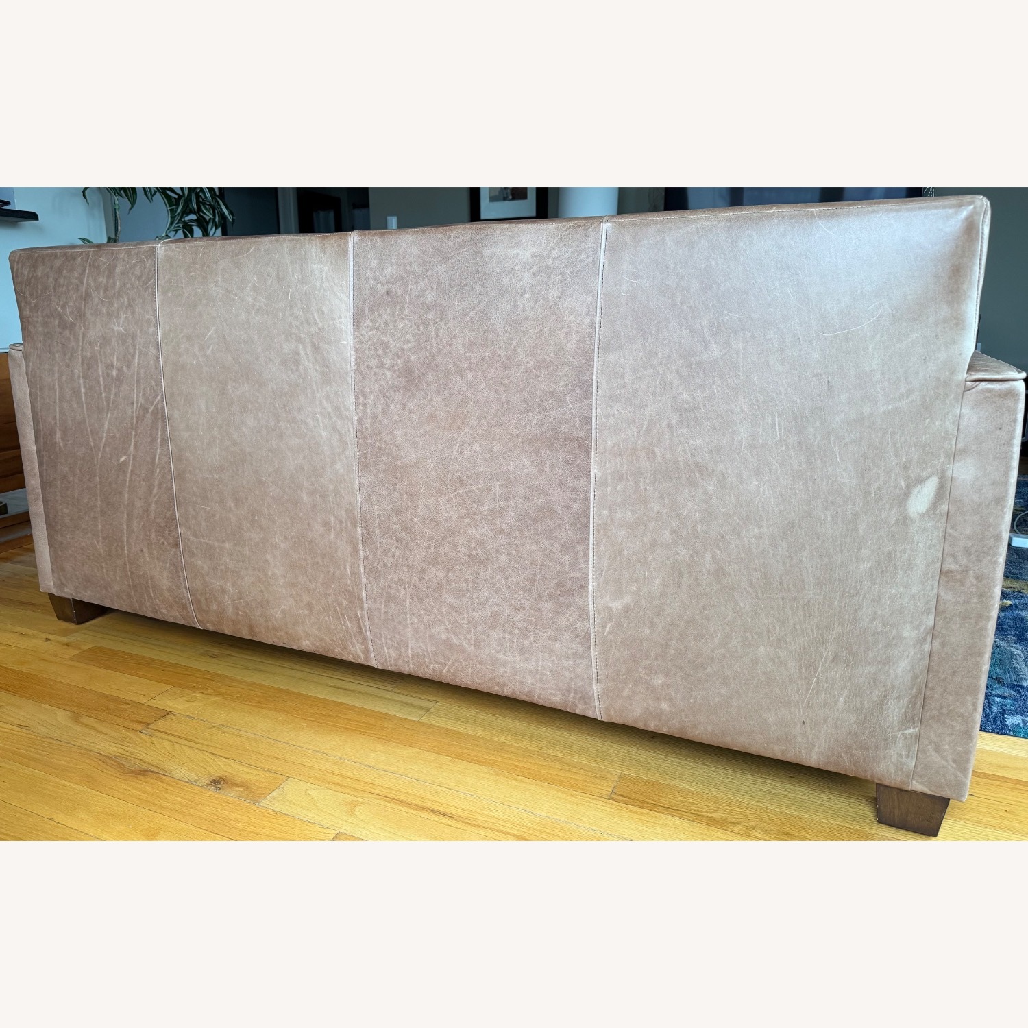 West Elm Leather Sofa - image-5