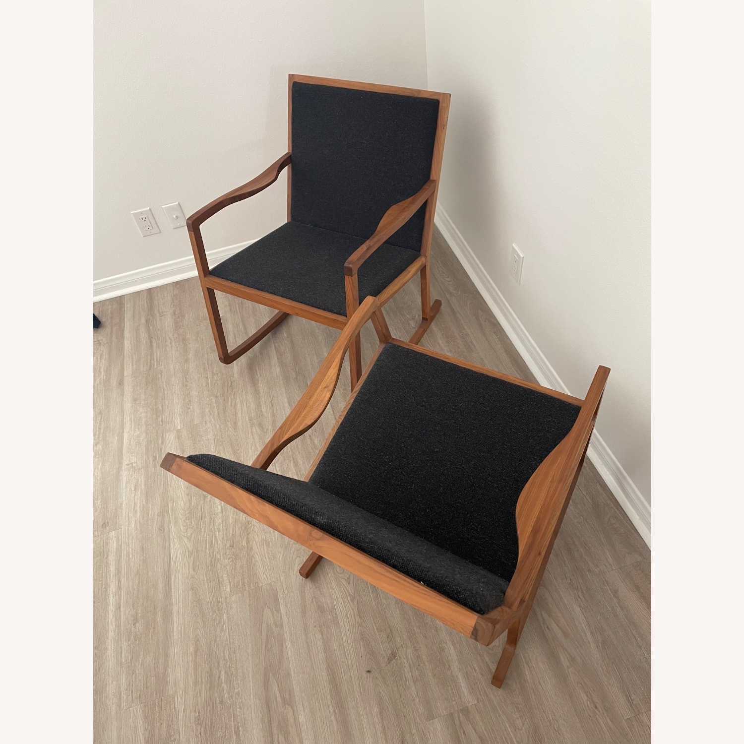 HD Buttercup Modern Walnut Rocking Chair - image-1