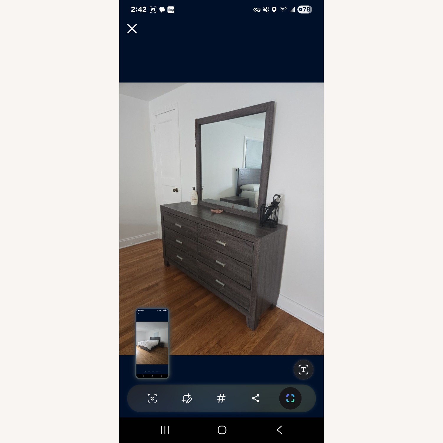 Chest With Drawers and Mirror - image-1