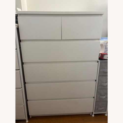 Used IKEA STORKLINTA 6-Draw Dresser for sale on AptDeco