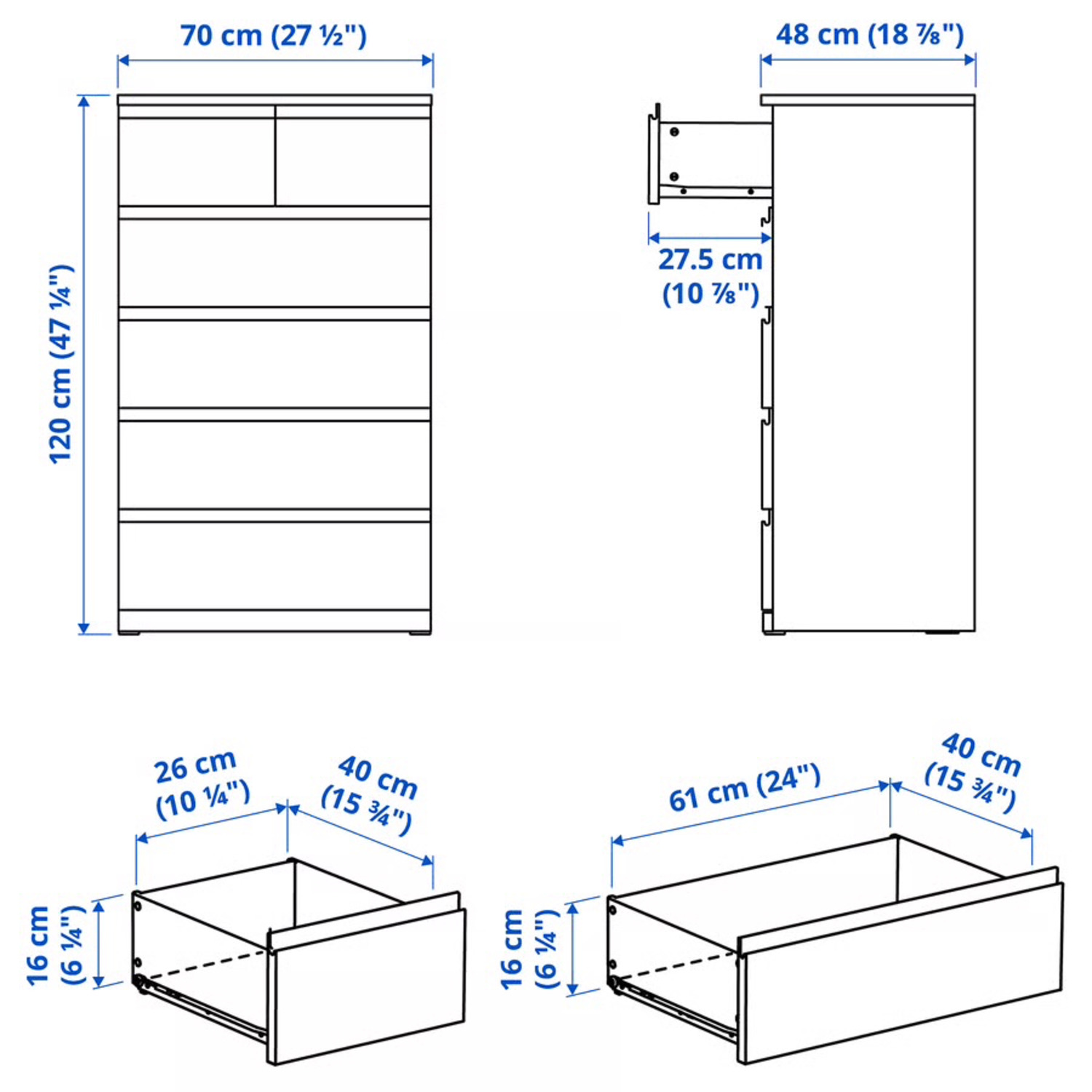 IKEA STORKLINTA 6-Draw Dresser - image-3