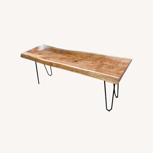 Used Villa2 Hairpin Leg Live Edge Wood Bench for sale on AptDeco