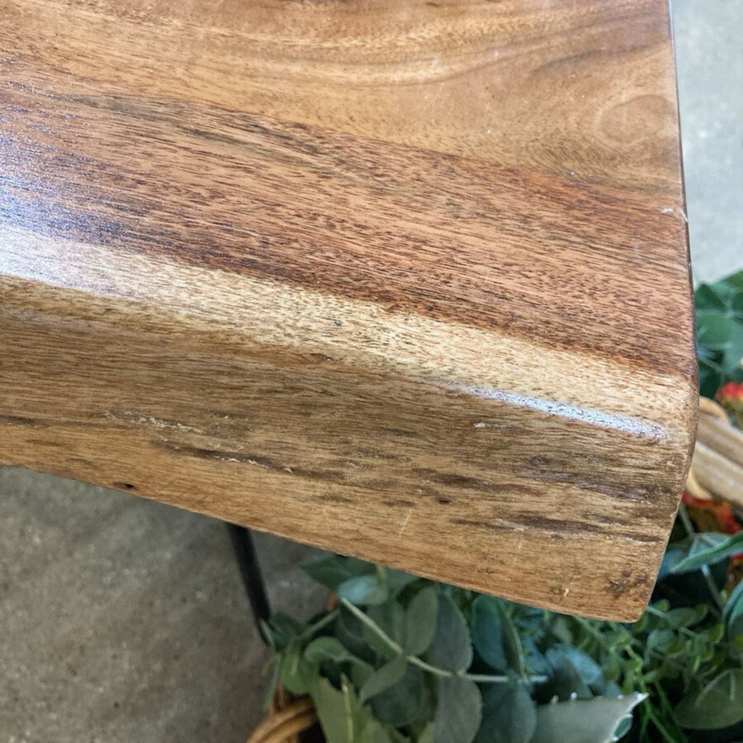 Villa2 Hairpin Leg Live Edge Wood Bench - image-4