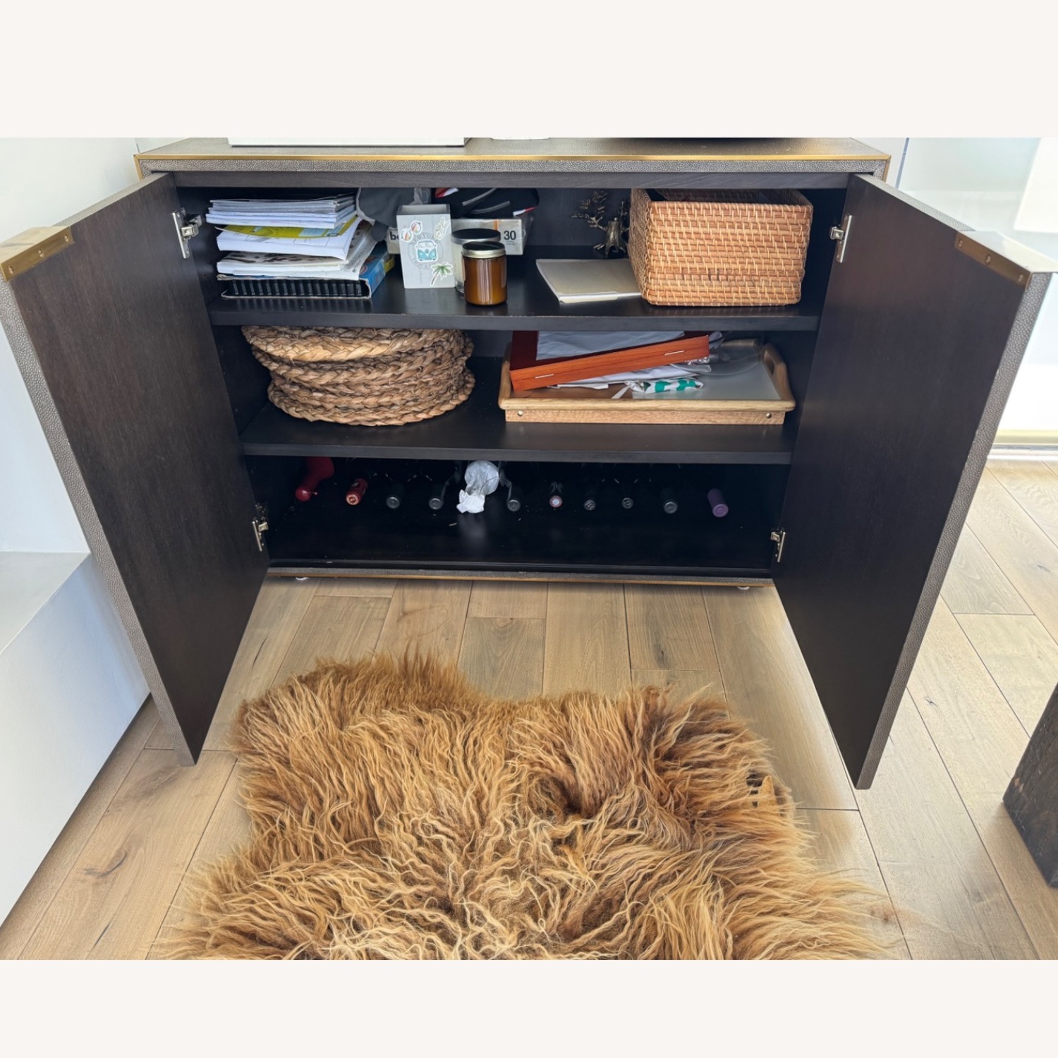 Restoration Hardware Shagreen Gray Sideboard - image-3