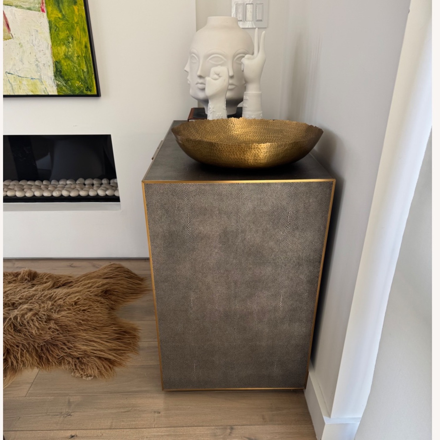 Restoration Hardware Shagreen Gray Sideboard - image-2