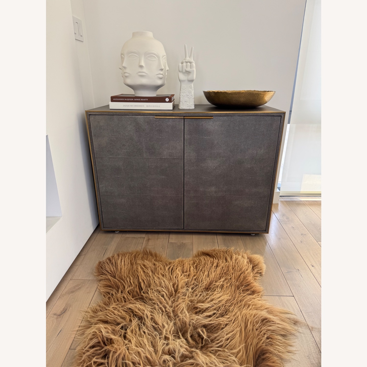 Restoration Hardware Shagreen Gray Sideboard - image-1