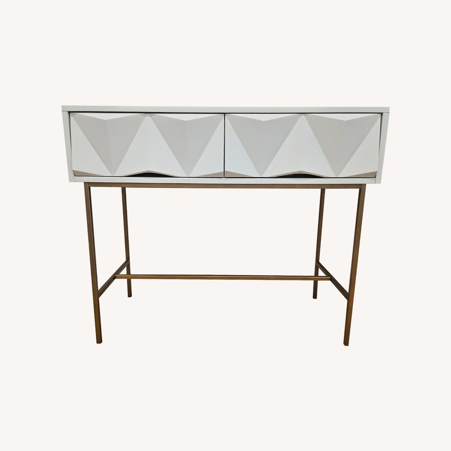West Elm Sculpted Geo Console Table - image-0