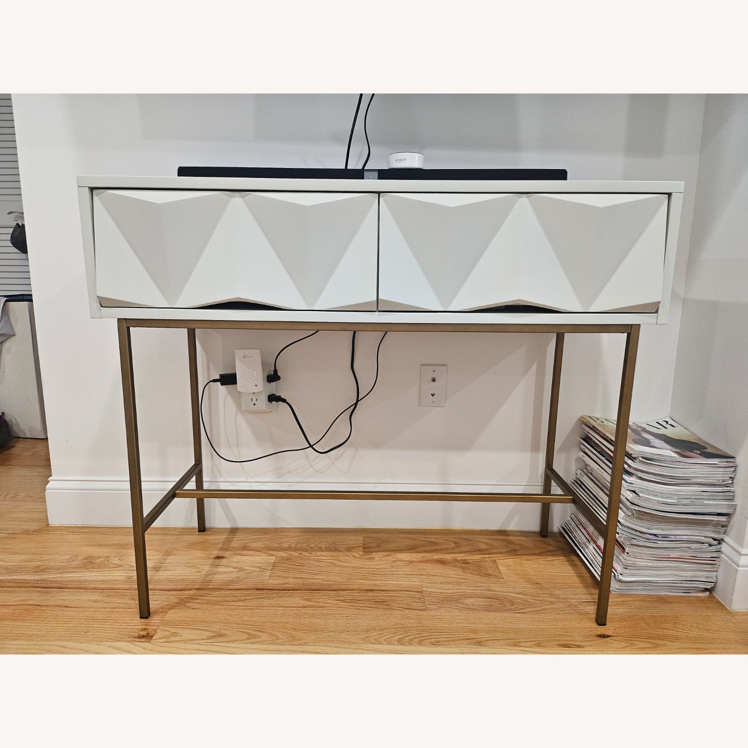 West Elm Sculpted Geo Console Table - image-1