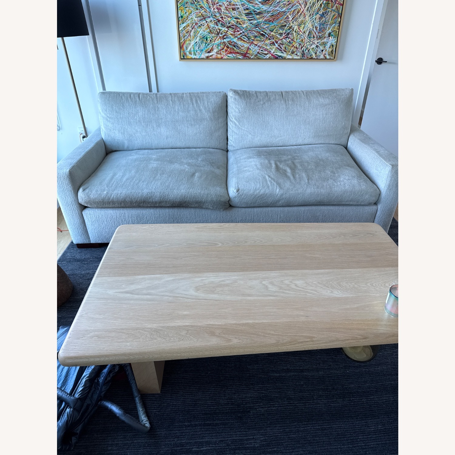 Custom Light Grey Couch - image-1