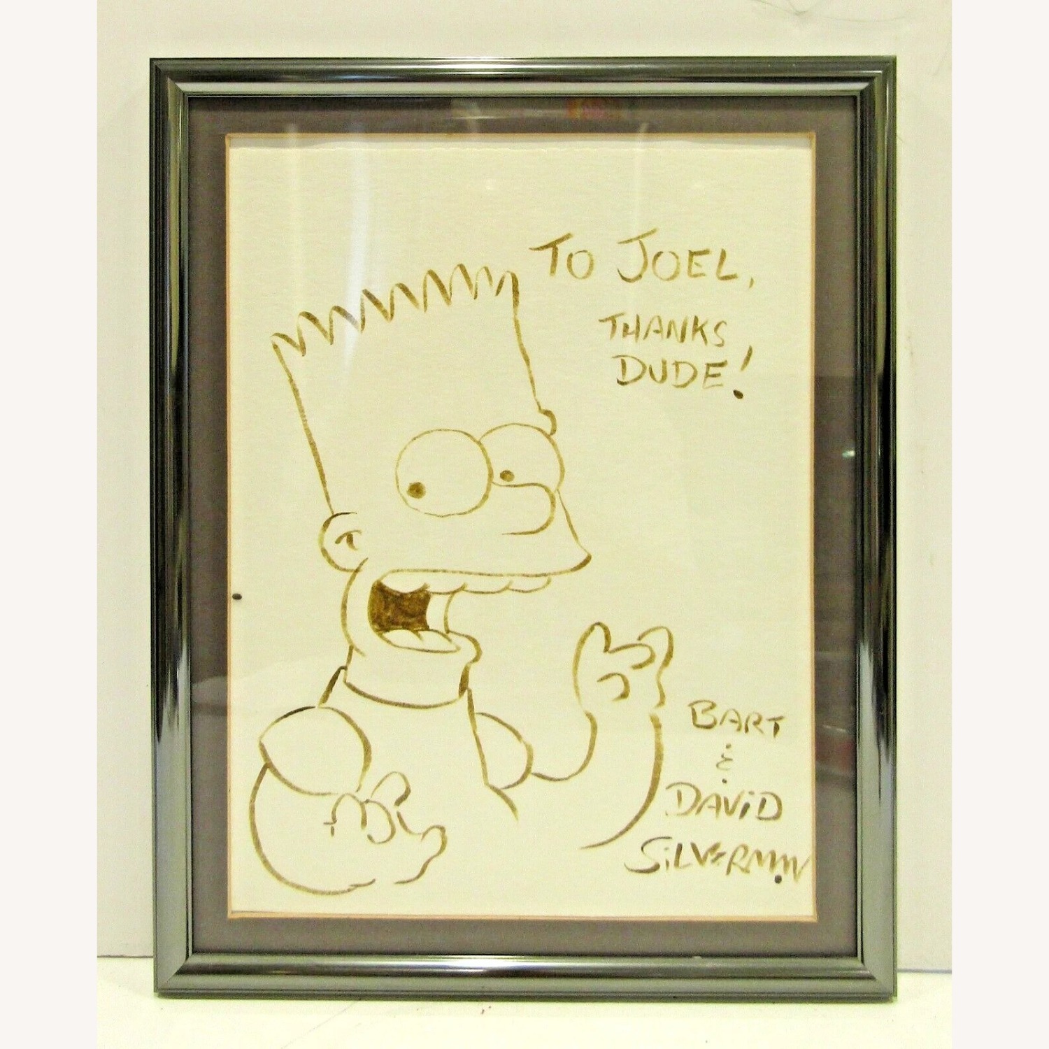 Matt Groening Ink Drawing Bart Simpson - image-1