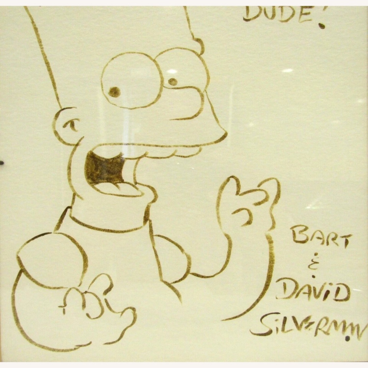 Matt Groening Ink Drawing Bart Simpson - image-3
