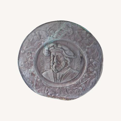 Used Antique French Renaissance Repoussé Copper Plaque for sale on AptDeco