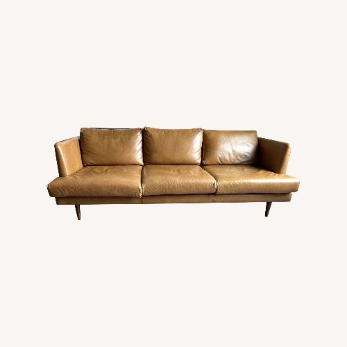 Used AllModern Miller 84" Genuine Leather Sofa for sale on AptDeco