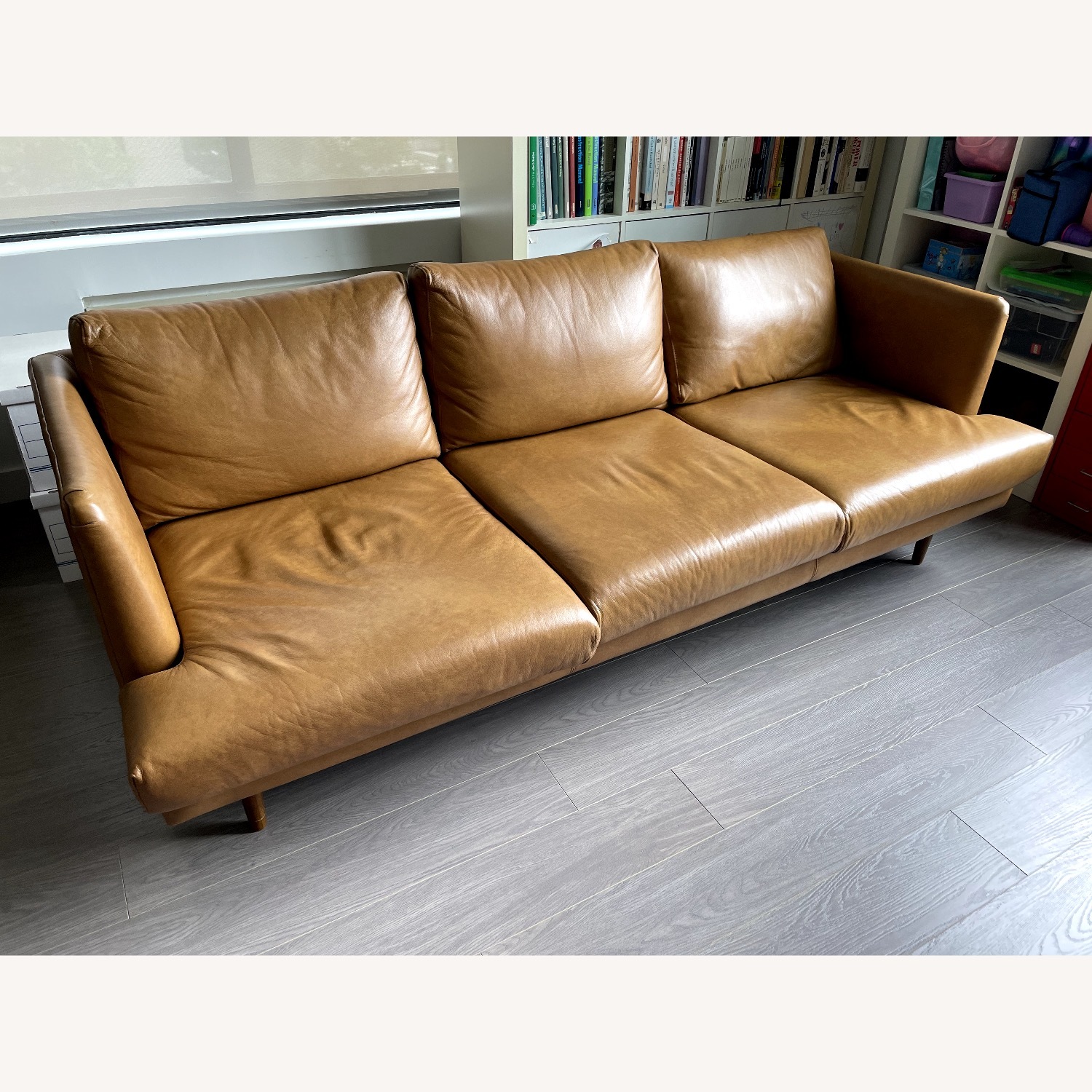 AllModern Miller 84" Genuine Leather Sofa - image-1