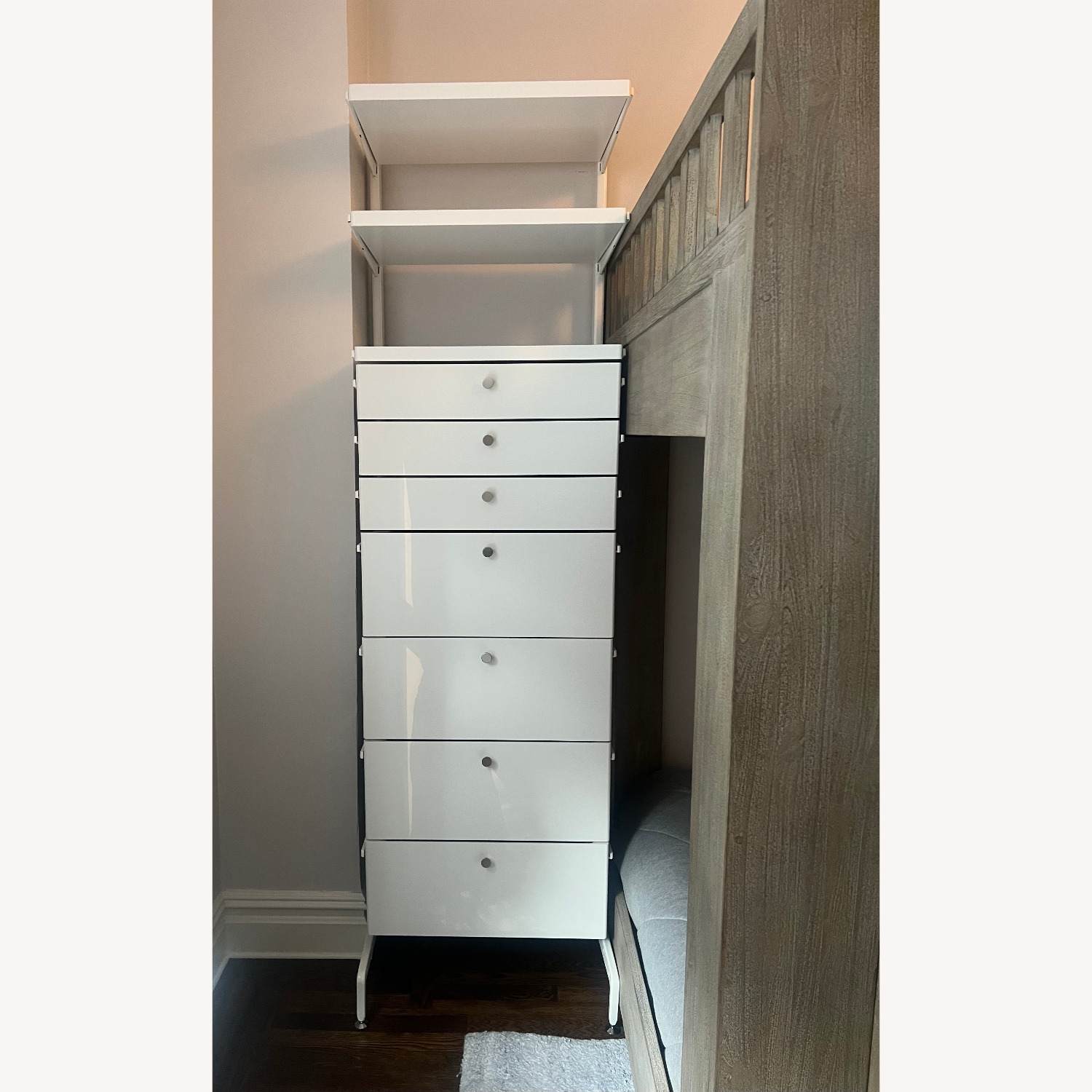 Container Store Elfa Custom Shelf and Drawer Unit - image-1