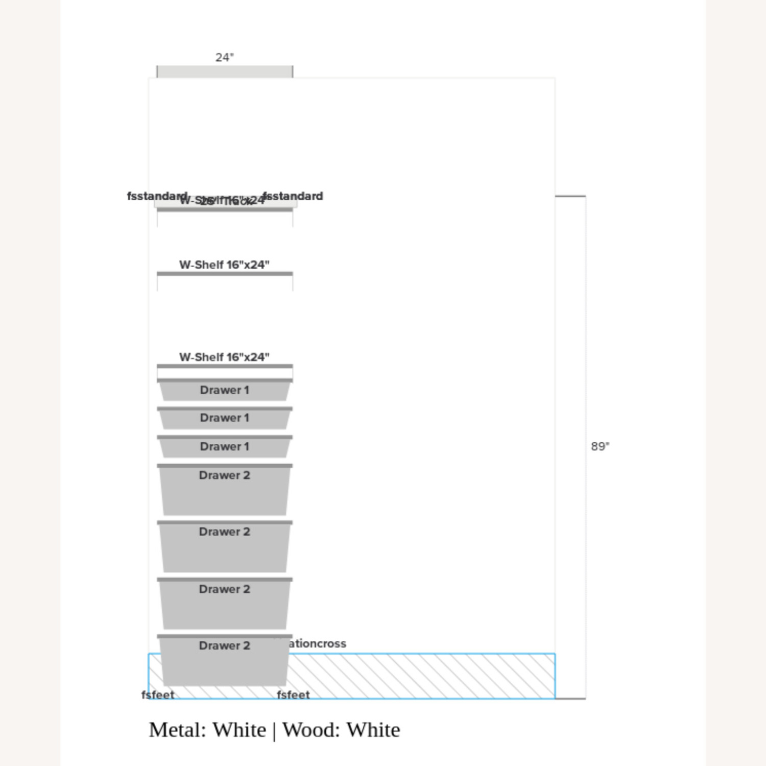 Container Store Elfa Custom Shelf and Drawer Unit - image-3