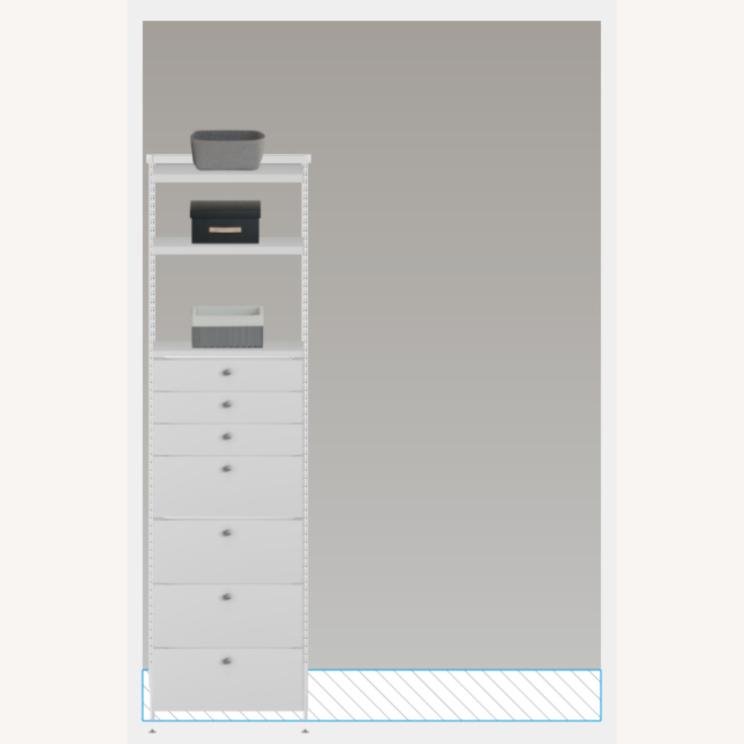 Container Store Elfa Custom Shelf and Drawer Unit - image-2