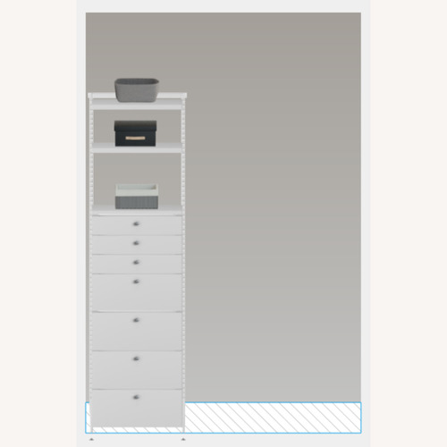 Used Container Store Elfa Custom Shelf and Drawer Unit for sale on AptDeco