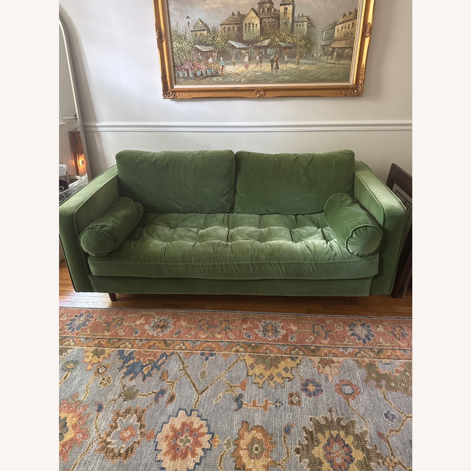 Article Sven 72” Green Velvet Couch - image-2