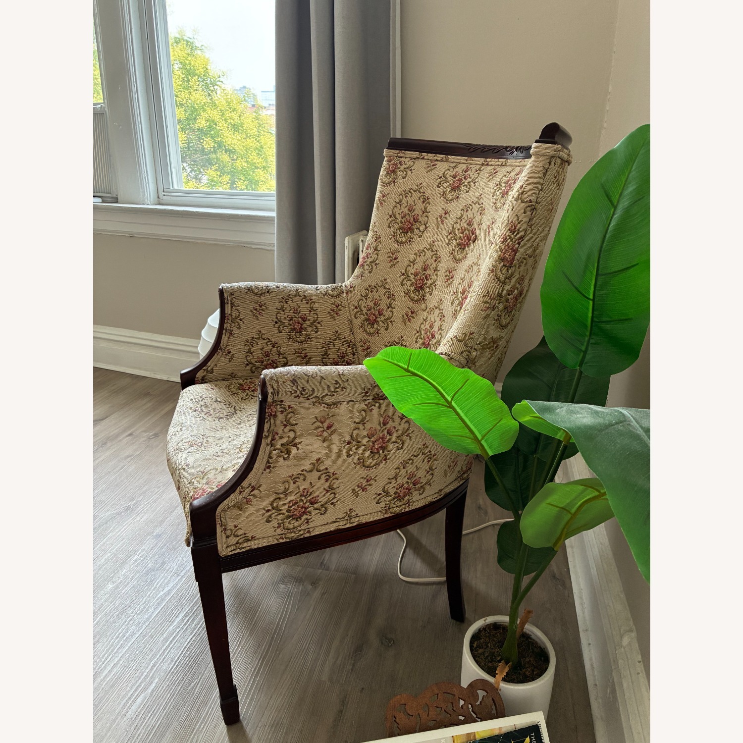 Vintage Parisian 1950s Floral Armchair  - image-4