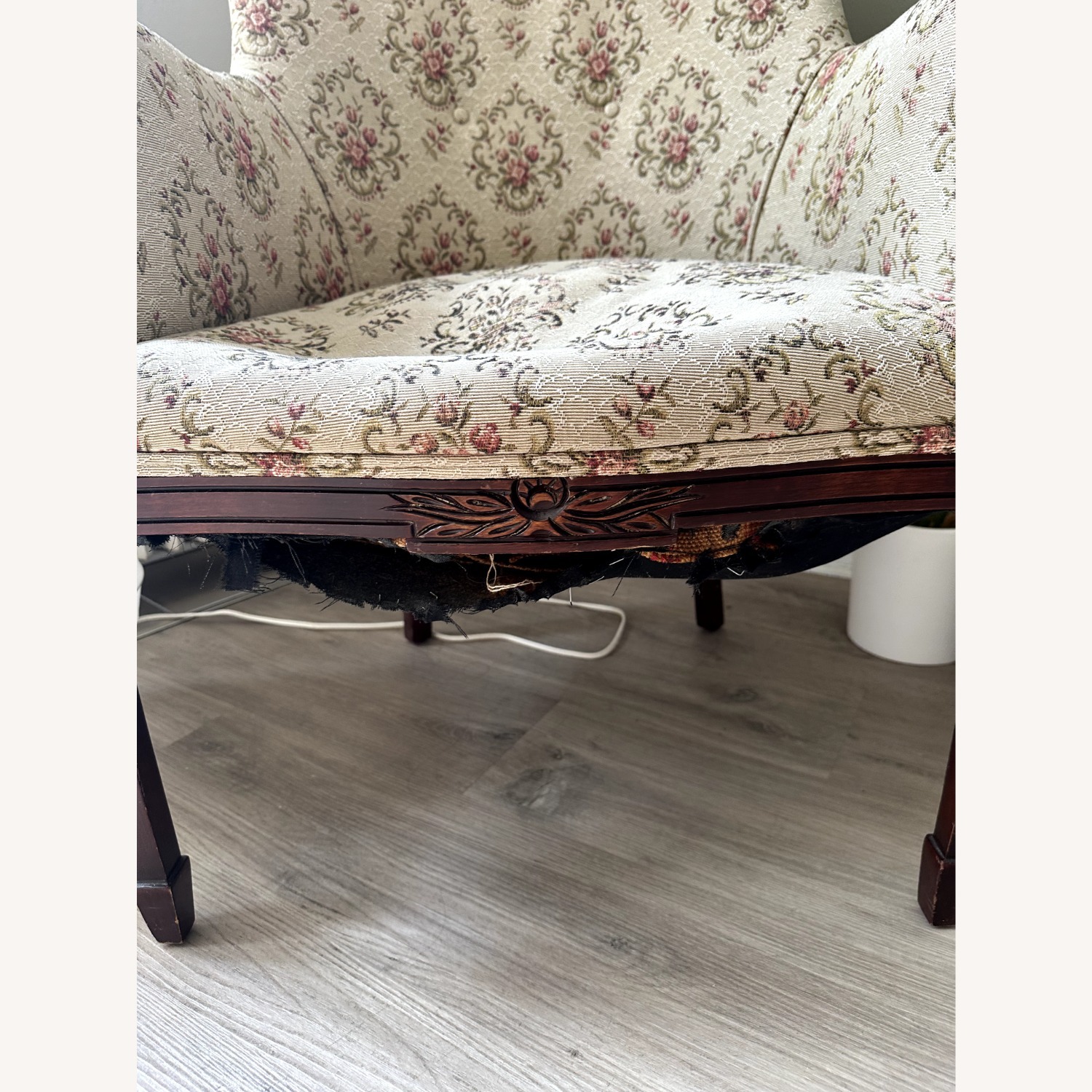 Vintage Parisian 1950s Floral Armchair  - image-2