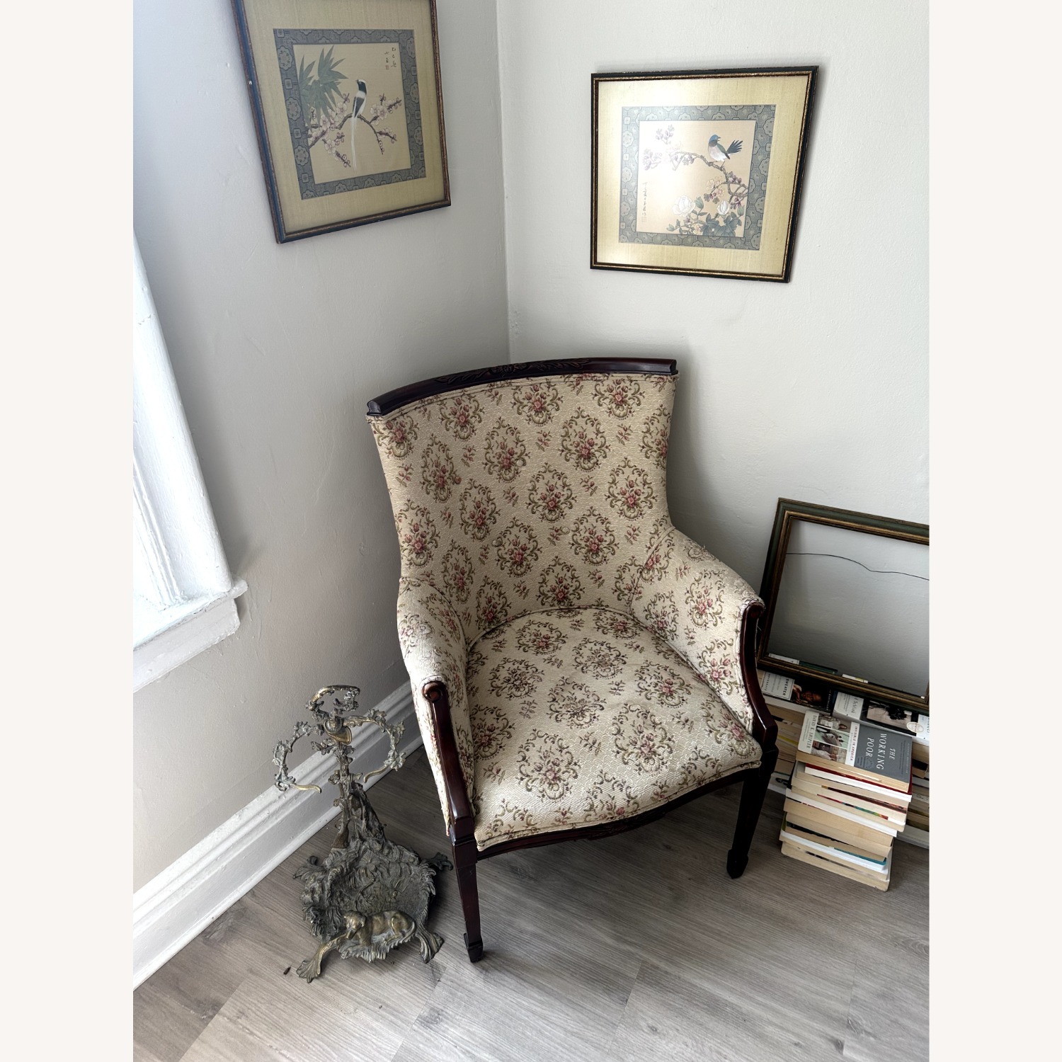 Vintage Parisian 1950s Floral Armchair  - image-1
