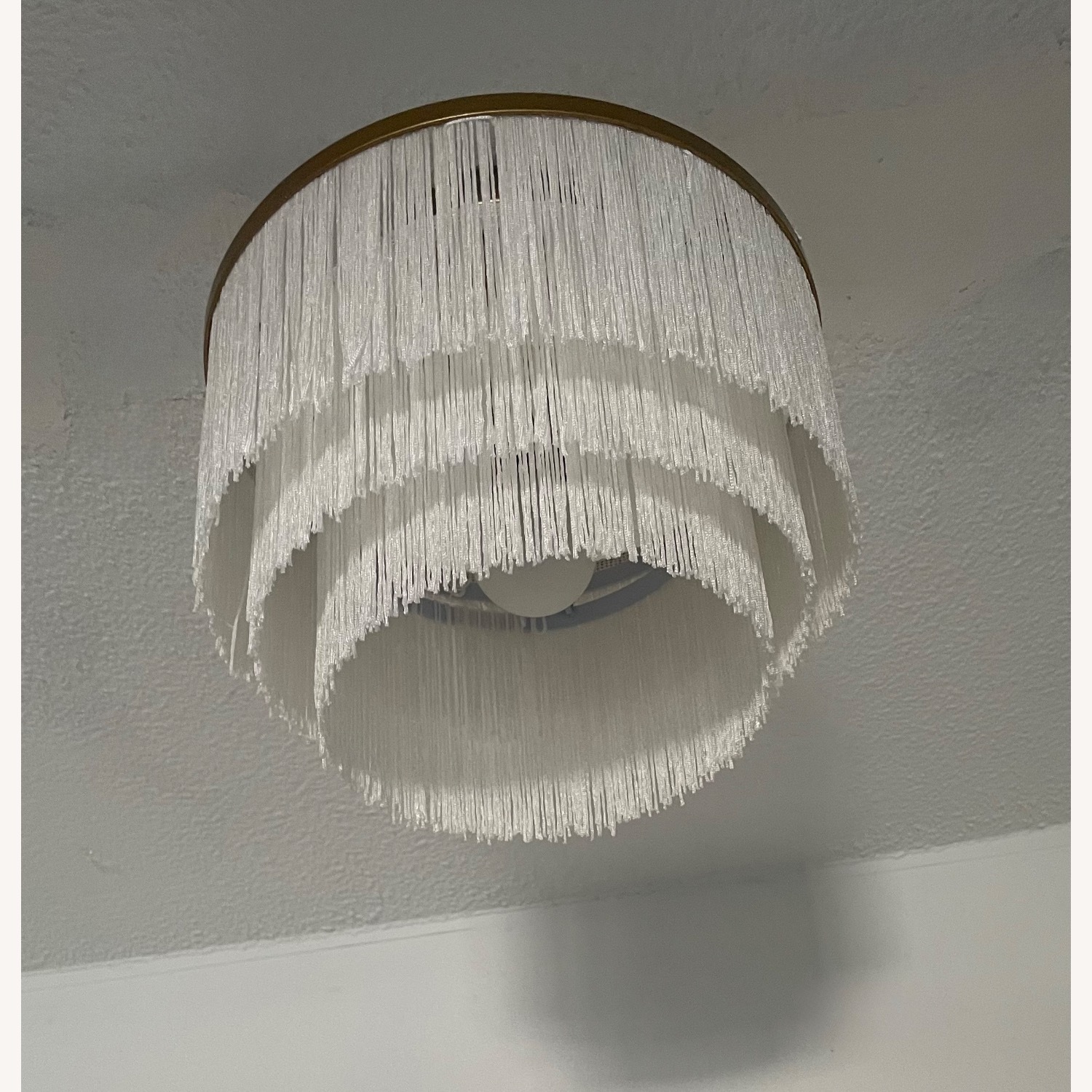 Fringe Chandelier with Brushed Gold Base - image-5