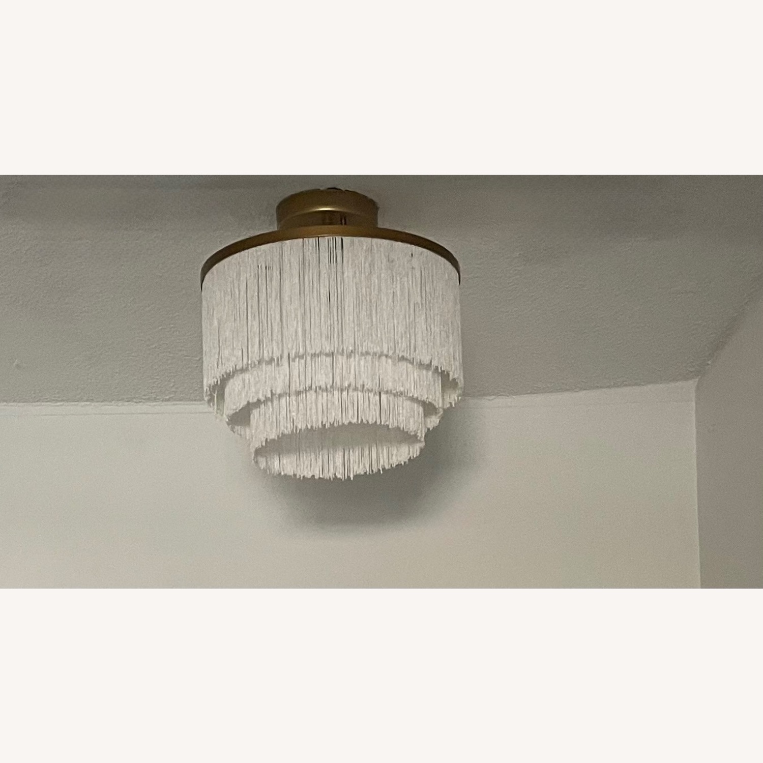 Fringe Chandelier with Brushed Gold Base - image-3