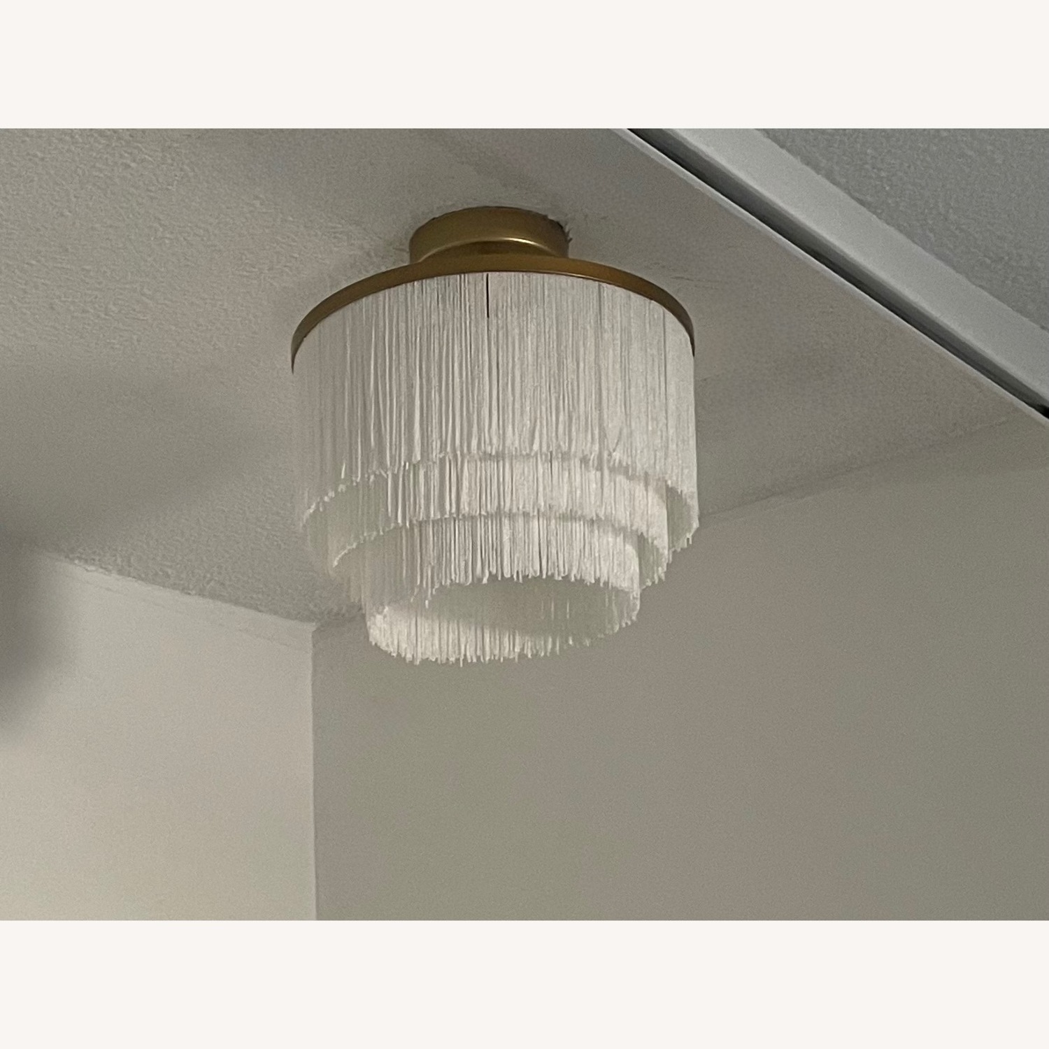 Fringe Chandelier with Brushed Gold Base - image-1